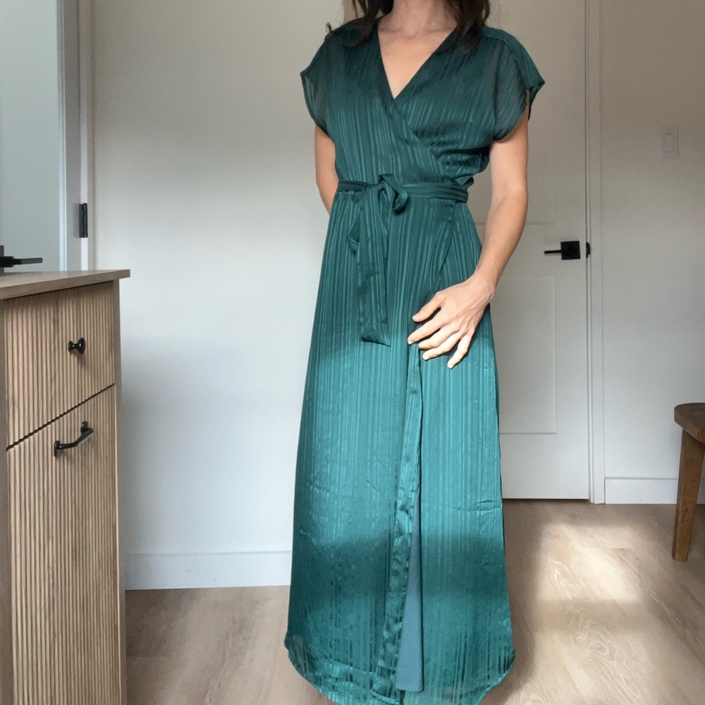 Madewell Emerald Wrap Maxi Dress
